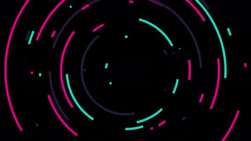 Colorful Concentric Circle Pattern Background Loop