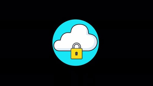 Cloud Security Concept Video - Transparent