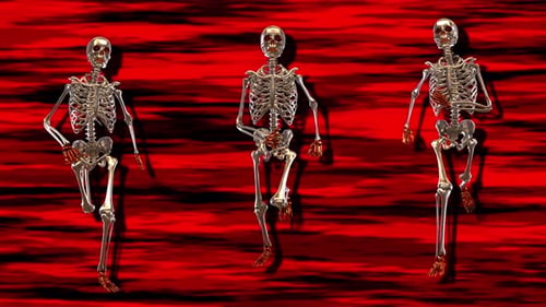 4K Run Human Skeleton