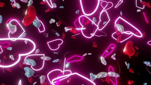 Valentine Heart Particles 02 4k