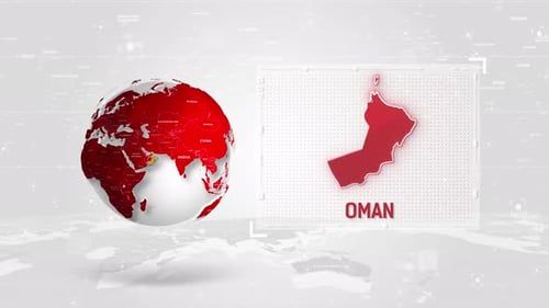 3D Earth Globe and Country Map Data Visualization Animation