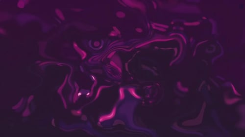 Shiny Purple Glassy Liquid Moving