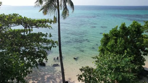 Tropical beach with small waves beach