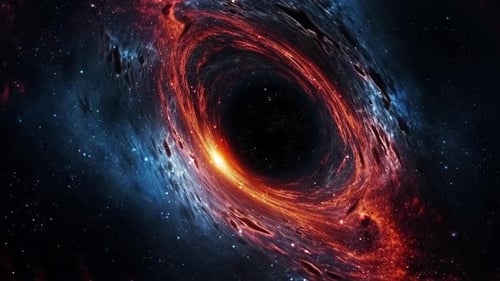 Animated Cosmic Black Hole Vortex Loop