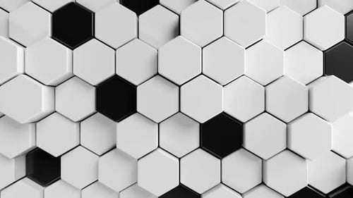 Abstract Geometric Hexagon Grid Pulsating Motion Background