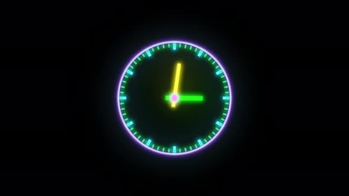 Neon Glowing Analog Meter Gauge Animation