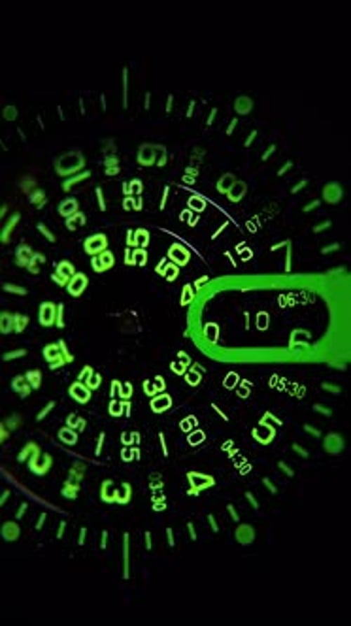 Digital Clock Ticking Quickly, Close Up Shot