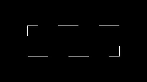 Aspect Collection: White colored lower third animation moving along a dashed rectangular path