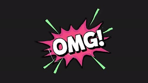 Animated OMG! Comic Pop Art Speech Bubble