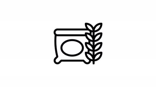 wheat line icon animation