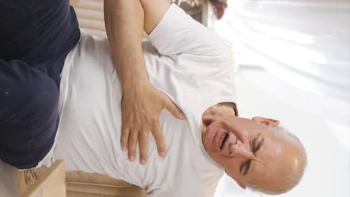 Vertical video of Chest tightness, heart problem.