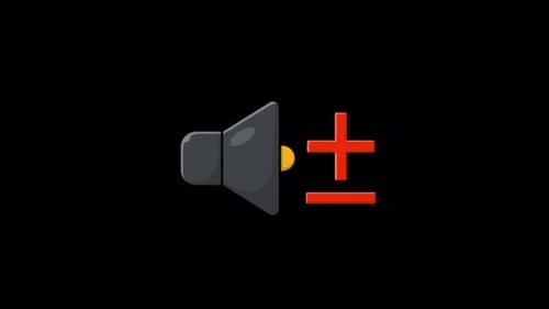 Animated Sound Increase Decrease Icon Video - Transparent
