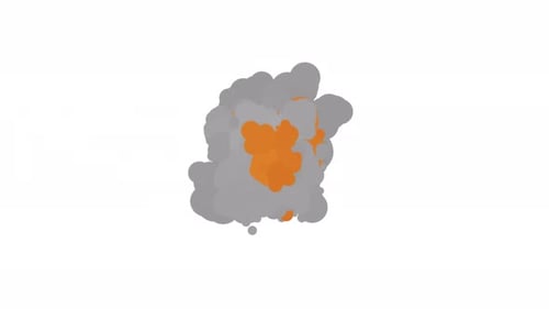 Cartoon Bomb Explosion Animated Smoke Particle Effect