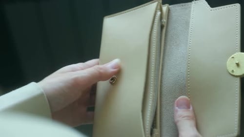 Sac à main beige élégant pour femme ouvrant et fermant