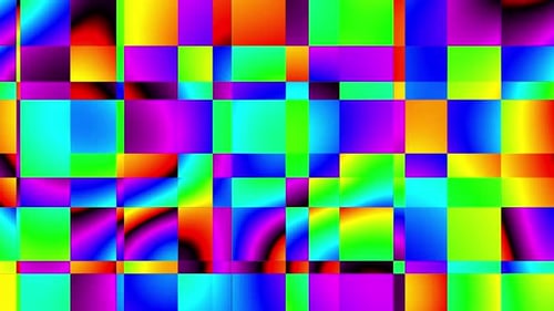 Loop Background Of Distorted Waves On The Colorful Mosaic Patterns