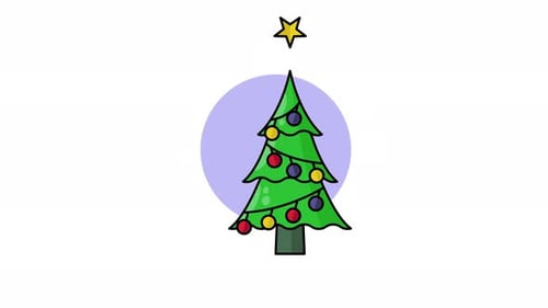 Christmas tree icon animation illustration animation motion graphic design video