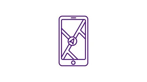 Animated Smartphone Map Location Icon