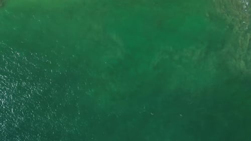 Transparent Blue Sea Aerial View Turquoise Sea and Waves View From Above