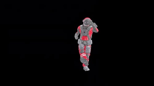 Red Suit Astronaut Hip Hop Dancing 2