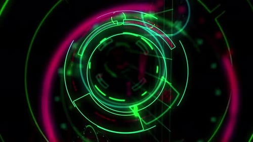 4K-Datenvisualisierung Hightech-Weltraumtunnel