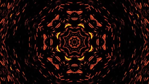 Hot Glowing Tunnel ABstract Background