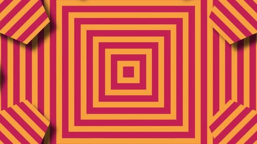 Geometric Neon Orange And Pink Background