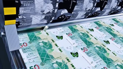 Printing 50 Hong Kong Dollar Banknotes 3