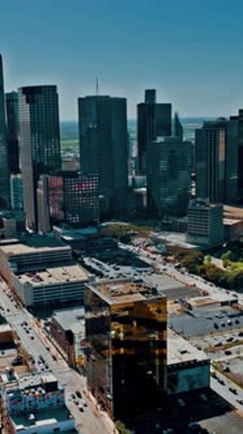 Dallas skyline with urban construction and architecture