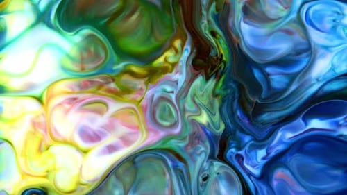 Abstract Colorful Liquid Paint Flowing Texture Background