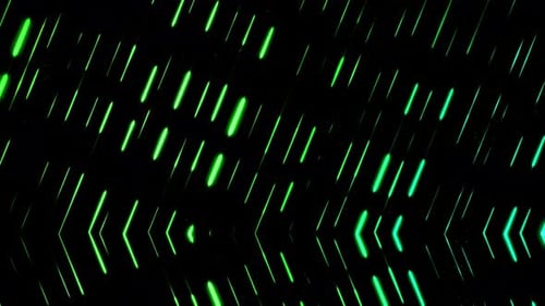 Futuristic Neon Green Geometric Lines Digital Flow Background