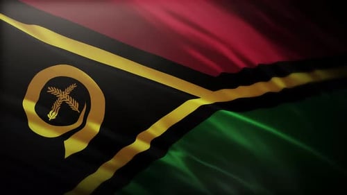 Realistic Waving Vanuatu Flag Animation