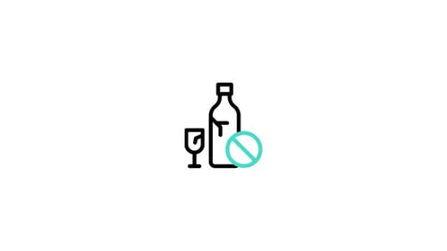 Minimalist No Alcohol Policy Animated Icon