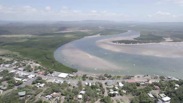 Boats In The Endeavour River Along The Cooktown, Queensland, Australia ...