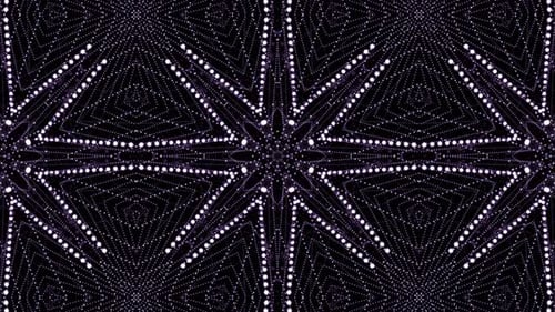 Abstract Glowing Particles Kaleidoscope Loop Background