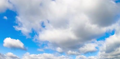 Summer beautiful outdoor cloudy sky. Clouds flowing on blue sky.