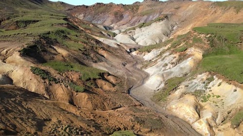 Aerial view of Trolladyngja mountain, Iceland.