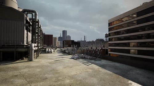 Esta impresionante imagen panorámica captura la grandeza de un edificio enorme