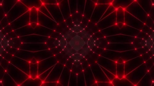 Red Glowing Geometric Grid Network Loop Background