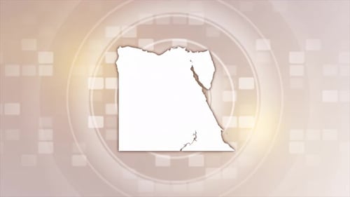 Modern Animated Map Outline of Egypt Revealing Country Shape