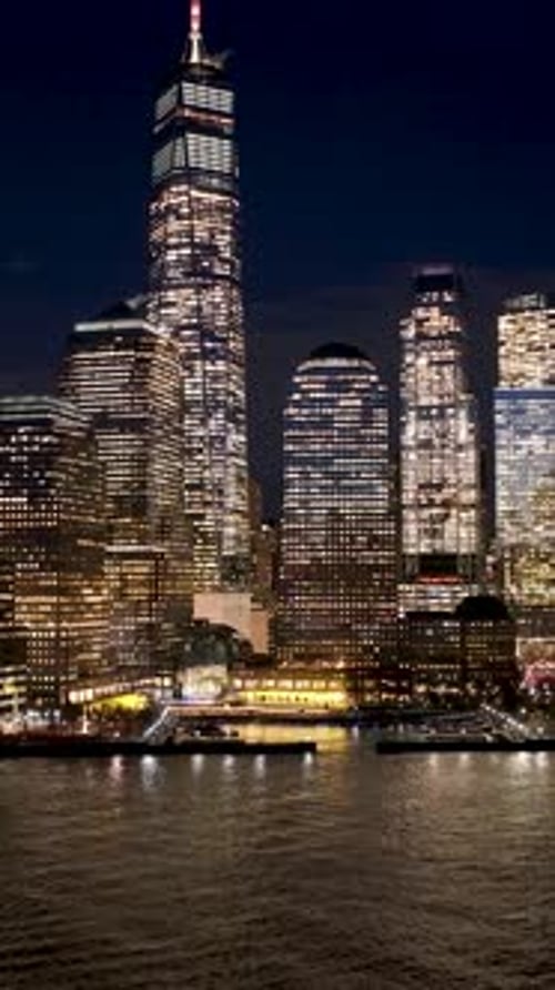 New York Skyline At Manhattan In New York United States.