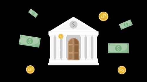 Send Money to Bank Animation