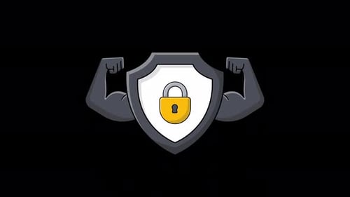 Animiertes Video zum starken Cybersicherheits- und Datenschutzkonzept — Transparent