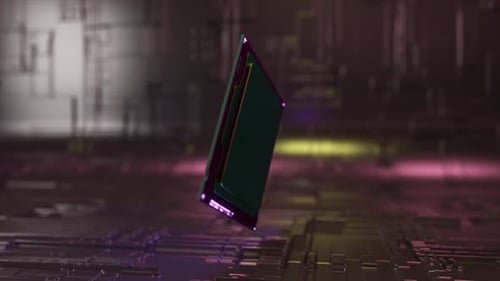 3D Digital CPU Microchip Rotation Technology