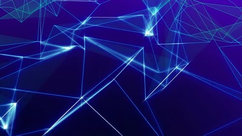 Glowing Blue Polygonal Background
