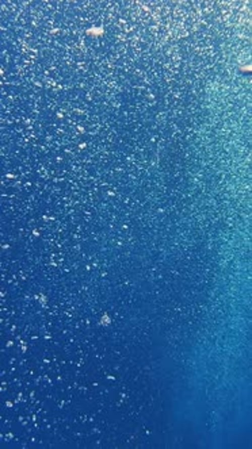 Air bubbles under water