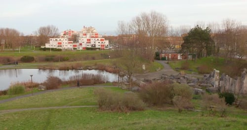 The Sculptures Gardens surrounding the Laac museum in Dunkirk, France.