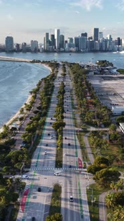 Miami Skyline At Miami In Florida United States.