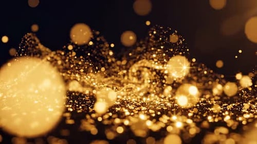 Golden Particles Background