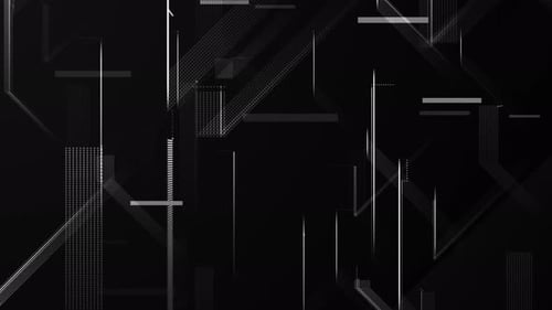 White lines on black background. Geometric minimalistic black background. Abstract techno background