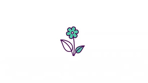 Animación de iconos florales
